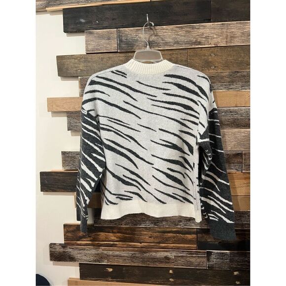 Rails Lana Mixed Abstract Tiger Wool Cashmere Blend Sweater Size S - Picture 4 of 10